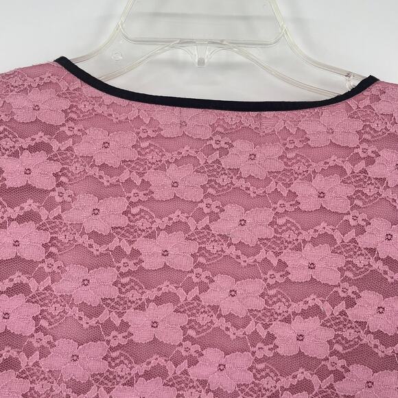 Madden Girl Y2K Babydoll Lace Top Sz L Cropped Coquette Bow Romantic Ballet Soft - Picture 5 of 8